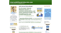 Desktop Screenshot of internetmillionairesecrets.com