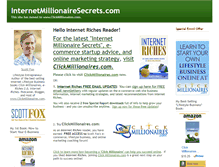 Tablet Screenshot of internetmillionairesecrets.com